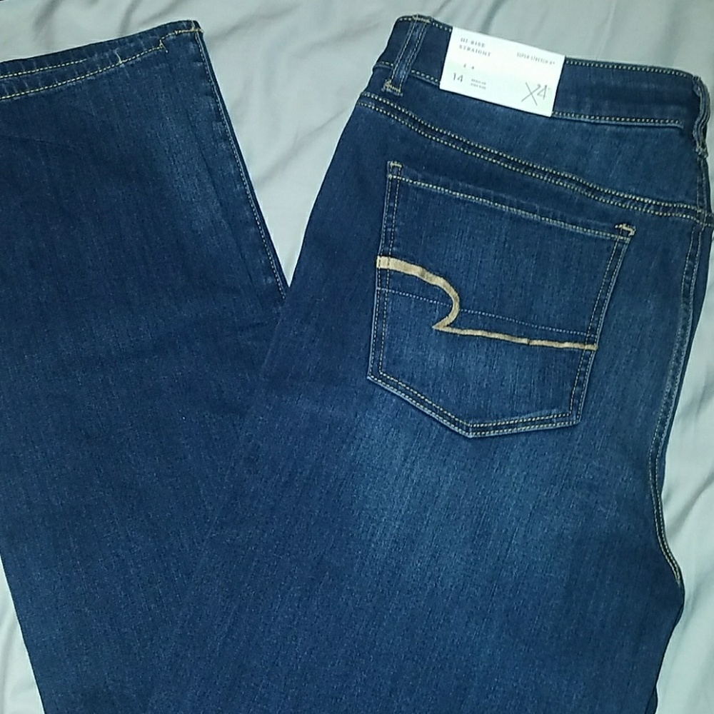 American eagle hi rise straight jeans